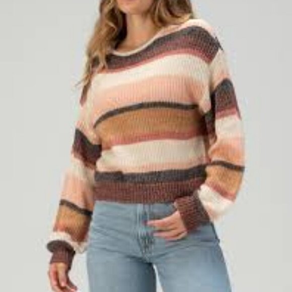BILLABONG Light Wave Striped Womens Sweater - Picture 3 of 7